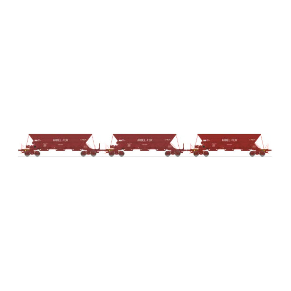 Ree modeles WB859 Set de 3 wagons trémies EX Type 1 et 2, SNCF, ARBEL-FER Ree Modeles WB-859 - 1 Ree modeles WB859 Set de 3 wagons trémies EX Type 1 et 2, SNCF, ARBEL-FER Ree Modeles WB-859 - 1