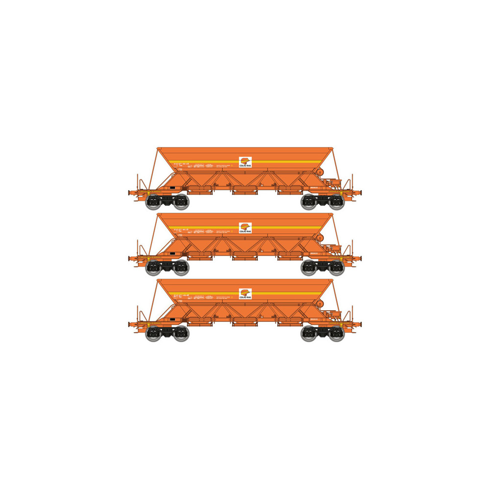 Ree Modeles WBCOLAS-1 Set de 3 wagons trémies EX Type 1, SNCF, COLAS RAIL Ree Modeles WB-COLAS-1 - 1