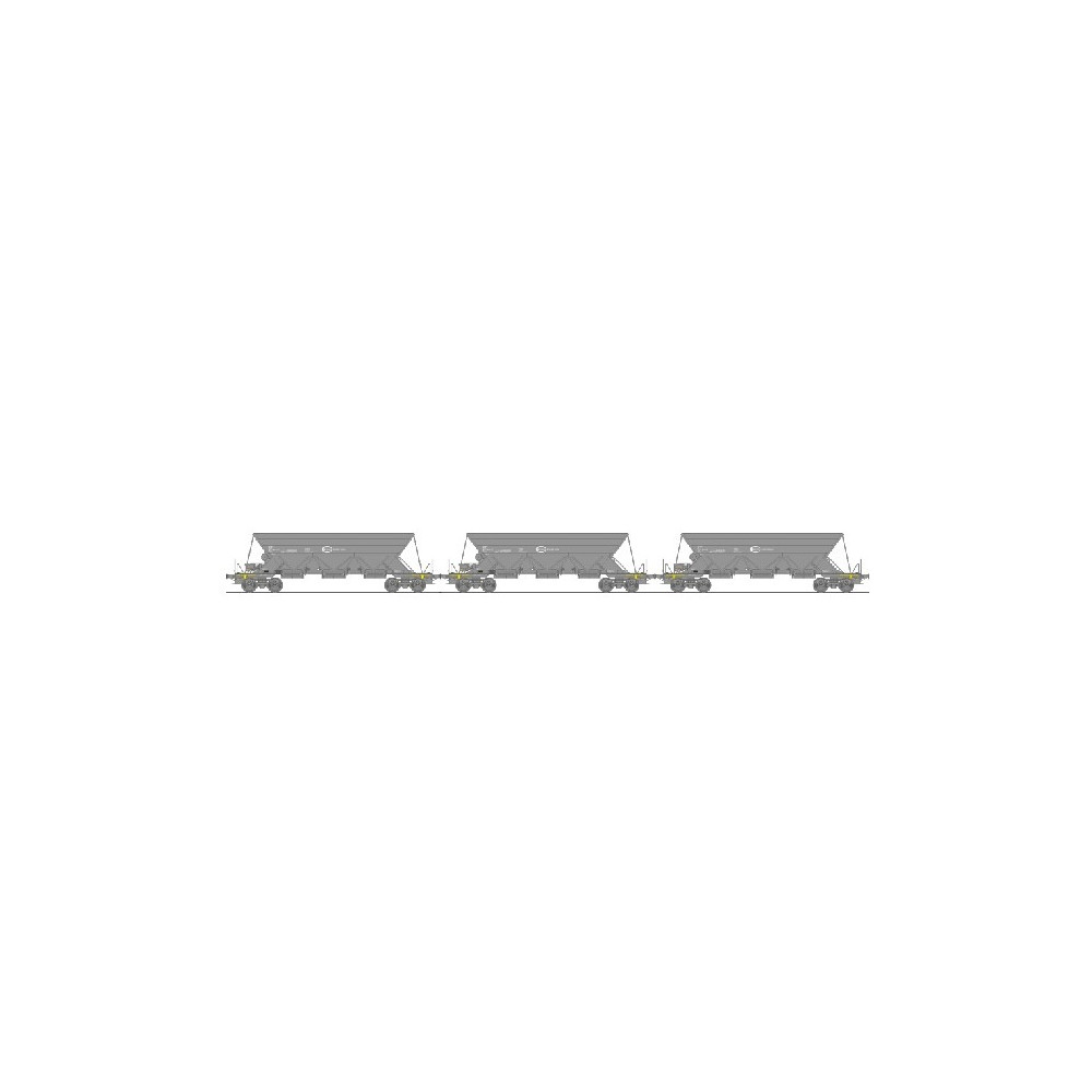 Ree Modeles WBECR-1 Set de 3 wagons trémies EX Type 1, SNCF, ECR Ree Modeles WB-ECR-1 - 1