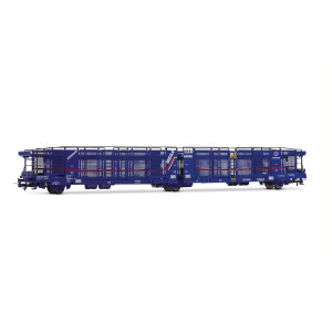 Electrotren HE6085 Wagon porte-autos articulé 3 essieux Laeks, TRANSFESA/Hispanauto, Mega Car Carrier Rivarossi HE6085 - 1