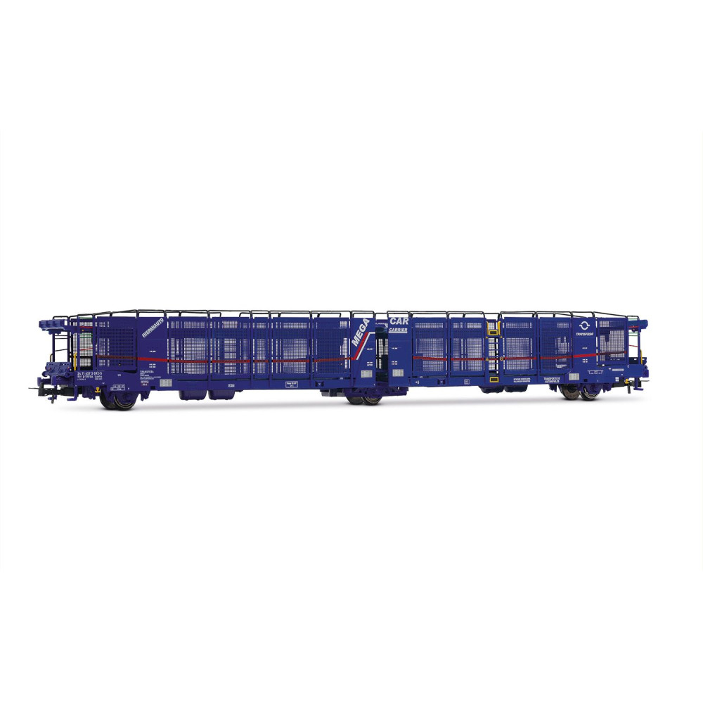 Electrotren HE6085 Wagon porte-autos articulé 3 essieux Laeks, TRANSFESA/Hispanauto, Mega Car Carrier Rivarossi HE6085 - 1 Electrotren HE6085 Wagon porte-autos articulé 3 essieux Laeks, TRANSFESA/Hispanauto, Mega Car Carrier Rivarossi HE6085 - 1