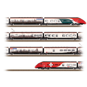 Trix 25811 Autorail TGV EC 250, RABe 501 "Giruno", 7 éléments, Suisse/Italie, CFF, digitale sonore Trix Trix_25811 - 2
