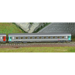 Piko 94507 Set de 2 voitures Corail, 1ère et 2ème classe A10u/B11u, logo carmillon, SNCF, N - 1/160 Piko Piko_94507 - 2