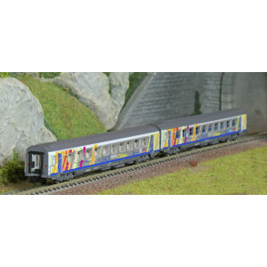 Piko 94509 Set de 2 voitures Corail Alsace, 1ère et 2ème classe A10tu/B11tu, logo carmillon, SNCF, N - 1/160 Piko Piko_94509 - 1