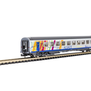 Piko 94509 Set de 2 voitures Corail Alsace, 1ère et 2ème classe A10tu/B11tu, logo carmillon, SNCF, N - 1/160 Piko Piko_94509 - 6