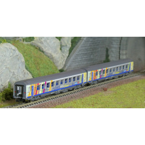 Piko 94510 Set de 2 voitures Corail Alsace, 2ème classe B11tu/B11tu, logo carmillon, SNCF, N - 1/160 Piko Piko_94510 - 1