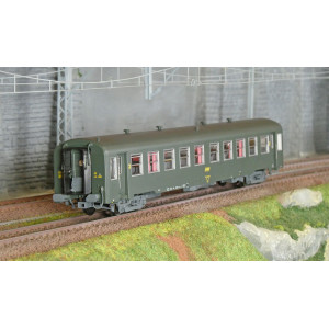 Models Word 40016 Voiture USI courte, SNCF, B10t U60, vert, marquage UIC, logo encadré jaune Models World MW_40016 - 1