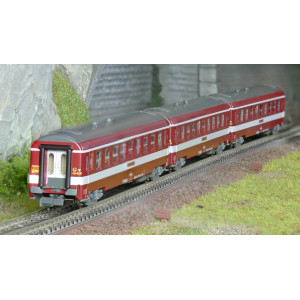 REE Modeles NW155 Set de 3 voitures UIC A9, LE CAPITOLE, avec plaque, N - 1/160 Ree Modeles NW-155 - 1