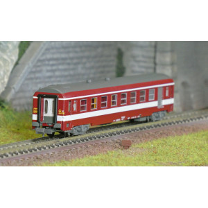 REE Modeles NW343 Voiture voyageurs UIC, A7D ex-Capitole, bande blanche et cartouche Corail, ep.IV, N - 1/160 Ree Modeles NW-343