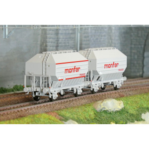 Ree Modeles WB896 Set de 2 wagons céréaliers FRANGECO, SNCF, Monfer, ep. IV Ree Modeles WB-896 - 1