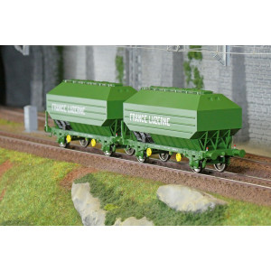 Ree Modeles WB902 Set de 2 wagons céréaliers FRANGECO, SNCF, France Luzerne, ep. IV Ree Modeles WB-902 - 4