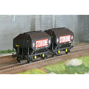 Ree Modeles WB905 Set de 2 wagons céréaliers FRANGECO, SNCF, Storione, ep. IV Ree Modeles WB-905 - 1