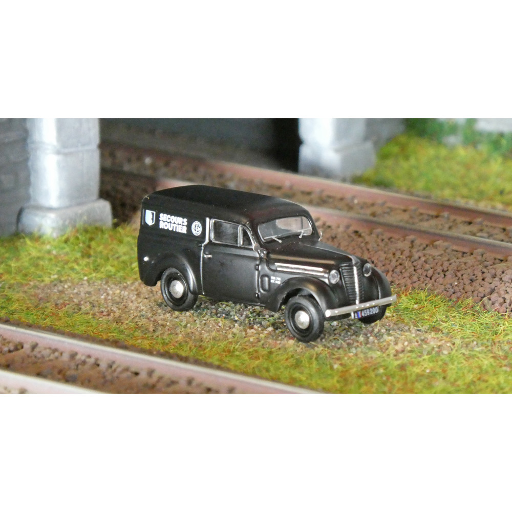 Ree Modeles CB201 Voiture Renault Renault Juvaquatre Fourgon tôlé noir, SECOURS ROUTIER Ree Modeles CB-201 - 1