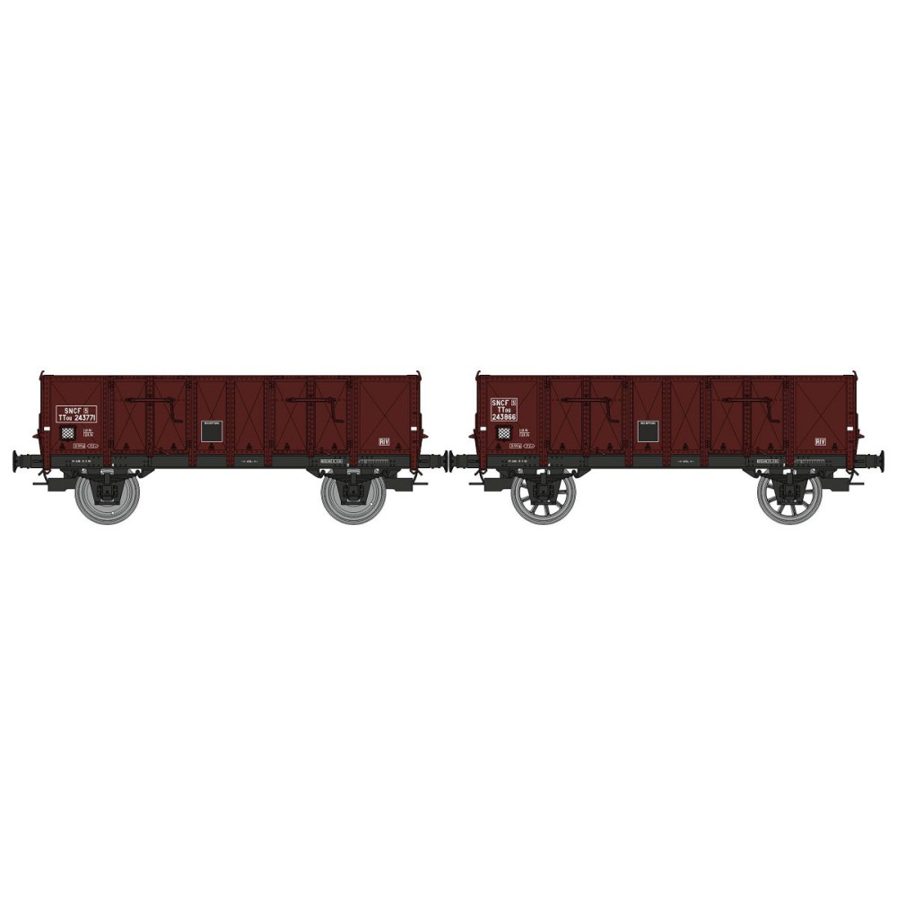 Ree Modeles WB916 Set de 2 wagons Tombereau caisse métallique, SNCF, ep.III Ree Modeles WB-916 - 1 Ree Modeles WB916 Set de 2 wagons Tombereau caisse métallique, SNCF, ep.III Ree Modeles WB-916 - 1