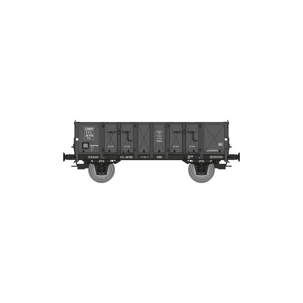Ree Modeles WB919 Wagon Tombereau caisse métallique, CFL, ep.III Ree Modeles WB-919 - 1 Ree Modeles WB919 Wagon Tombereau caisse métallique, CFL, ep.III Ree Modeles WB-919 - 1
