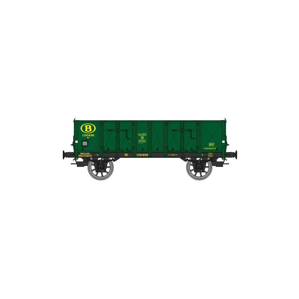 Ree Modeles WB922 Wagon Tombereau caisse métallique, vert, SNCB, ep.III Ree Modeles WB-922 - 1 Ree Modeles WB922 Wagon Tombereau caisse métallique, vert, SNCB, ep.III Ree Modeles WB-922 - 1