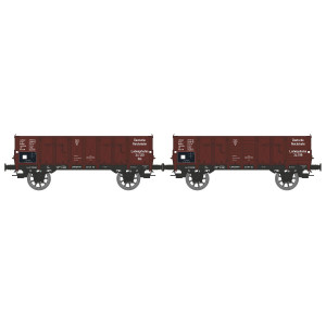Ree Modeles WB928 Set de 2 wagons Tombereau caisse métallique et bois, DR, ep.III Ree Modeles WB-928 - 1