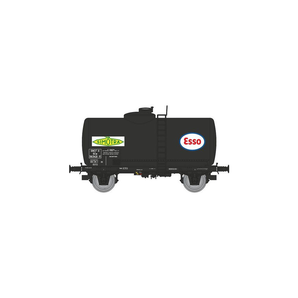Ree modeles WB873 Wagon citerne Pétrol, SNCF, SIMOTRA-ESSO Ree Modeles WB-873 - 1 Ree modeles WB873 Wagon citerne Pétrol, SNCF, SIMOTRA-ESSO Ree Modeles WB-873 - 1