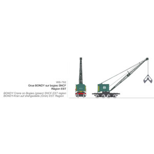 Ree Modeles WB792 Grue BONDY sur bogie, SNCF, Région EST Ree Modeles WB-792 - 1