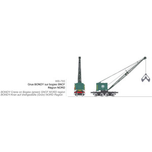 Ree Modeles WB793 Grue BONDY sur bogie, SNCF, Région NORD Ree Modeles WB-793 - 1