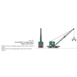 Ree Modeles WB795 Grue BONDY sur bogie, SNCF, Région SUD-OUEST Ree Modeles WB-795 - 1