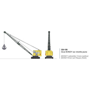Ree Modeles CB159 Grue BONDY sur chenille jaune Ree Modeles CB-159 - 1