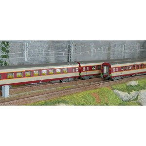LS Models 40080DC Set de 3 voitures Grand Confort Aquitaine A3rtux + A8tu + A8u, livré origine, Sud-Ouest, éclairées Ls models L