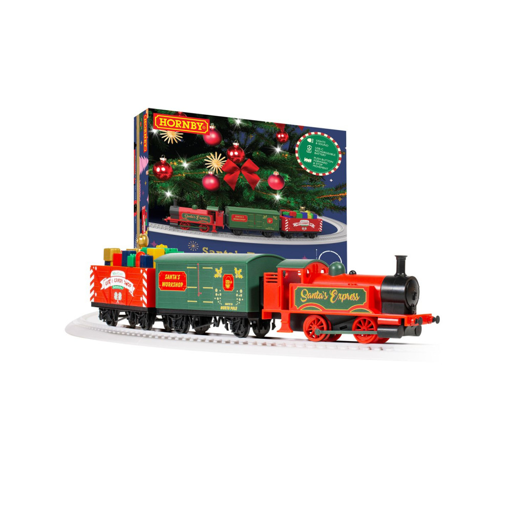 Hornby R9363M Coffret de départ Noël Santa’s Express, locomotive vapeur + wagons sur batterie Hornby R9363M - 1 Hornby R9363M Coffret de départ Noël Santa’s Express, locomotive vapeur + wagons sur batterie Hornby R9363M - 1