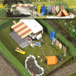 Busch 6023 Camping avec caravane et accessoires Busch Busch_6023 - 1