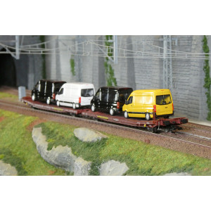 Trix 24428 Wagons plats articulés Laads 800B, Transwaggon, chargé 4 fourgons VW Crafter Trix Trix_24428 - 3