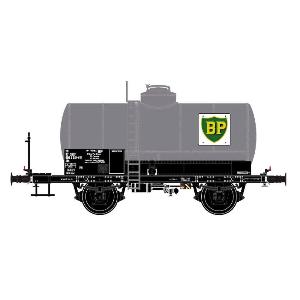 Ls Models 30453 Wagon citerne OCEM, passerelle, gris, BP, SNCF Ls models LSM_30453 - 1