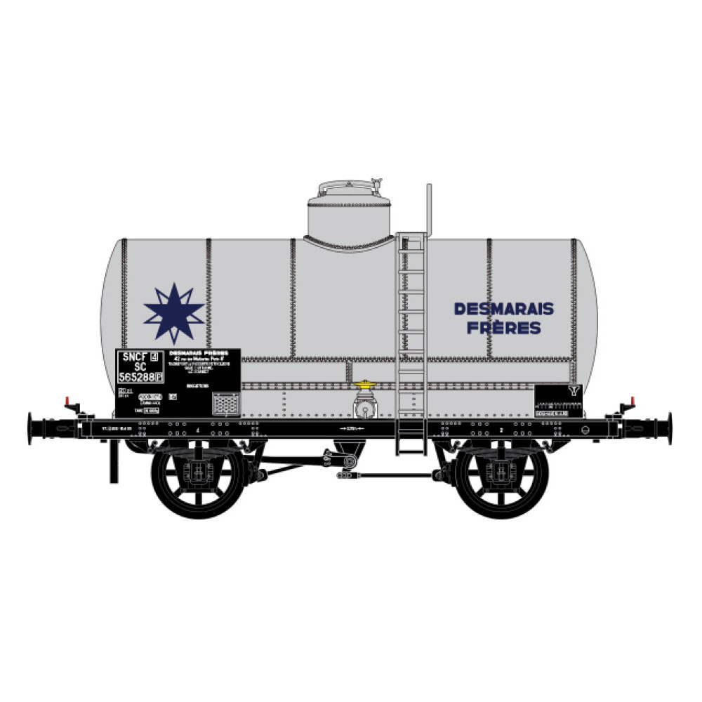 Ls Models 30455 Wagon citerne OCEM, sans passerelle, gris, DESMARAIS FRERES, SNCF Ls models LSM_30455 - 1