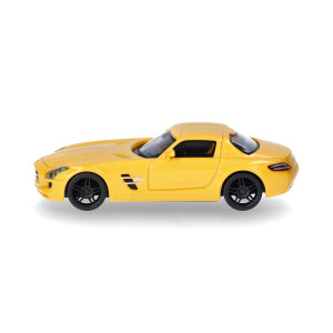 Herpa 430784-003 Voiture Mercedes-Benz SLS AMG, jaune Herpa Herpa_430784-003 - 4