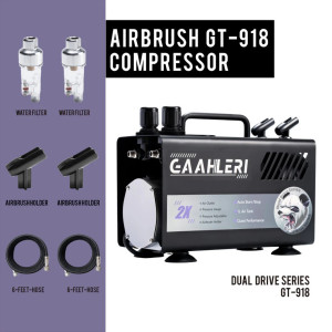 Compresseur d'air pour aérographe série Dual Drive GT-918 Gaahleri Gaahleri 42878 - 5