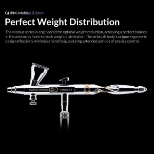Aérographe GHPM-Mobius 0.2 mm Premium Séries Gaahleri Gaahleri 40850 - 8
