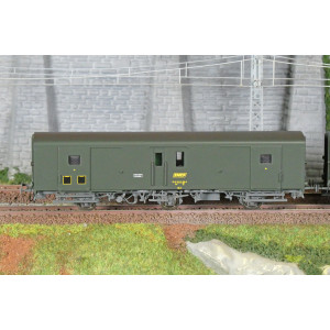 Models World 108 Set de 2 wagons fourgons 3 essieux, PLM, Dd2, Vert 301, logo SNCF jaune, ep.IVa, feux fin de convoi Models Worl