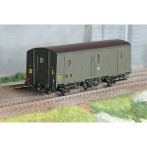 Models World 103 Wagon fourgon 3 essieux, PLM, Dqd2m, Vert 306, ep.IIIc-d, feux fin de convoi Models World MW_103 - 1