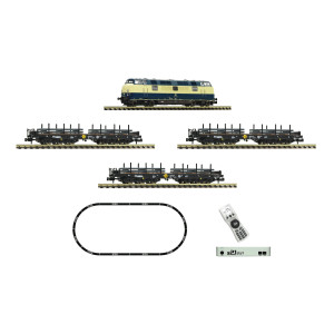 Fleischmann 931902 Coffret de départ digital Z21, locomotive diesel série 221, wagons charges lourdes, DB, N - 1/160 Fleischmann