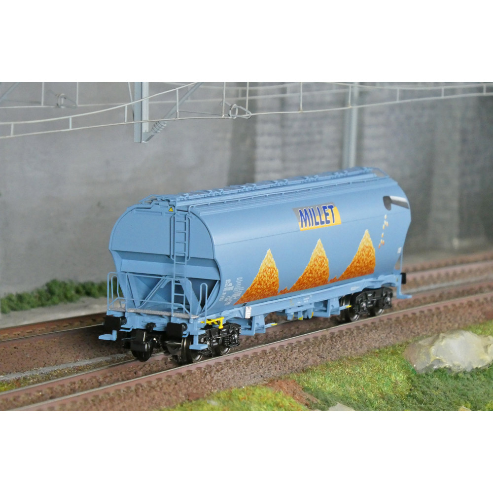 Ls Models 30593 Wagons trémie Tagnpps, bleu clair, nouveau logo Millet Ls models LSM_30593 - 1 Ls Models 30593 Wagons trémie Tagnpps, bleu clair, nouveau logo Millet Ls models LSM_30593 - 1
