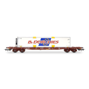 Jouef HJ6279 Wagon porte-conteneurs à bogies S70, TOUAX, chargé caisse mobile "B. Dorchies" Jouef HJ6279 - 4 Jouef HJ6279 Wagon porte-conteneurs à bogies S70, TOUAX, chargé caisse mobile "B. Dorchies" Jouef HJ6279 - 4