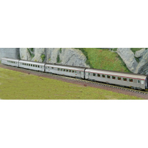 Arnold HN4499 Set de 4 voitures voyageurs Mistral 69, TEE, Vru + A8tux2 + AD4tux "Jules Verne", N - 1/160 Arnold HN4499 - 6 Arnold HN4499 Set de 4 voitures voyageurs Mistral 69, TEE, Vru + A8tux2 + AD4tux "Jules Verne", N - 1/160 Arnold HN4499 - 6