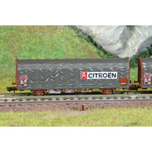 Arnold HN6712 Set de 2 wagons bâchés à essieux, type Kijls K70, SNCF, Citroën, N - 1/160 Arnold HN6712 - 2 Arnold HN6712 Set de 2 wagons bâchés à essieux, type Kijls K70, SNCF, Citroën, N - 1/160 Arnold HN6712 - 2