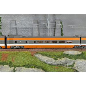 Ree Modeles TGV004S Set de 7 éléments TGV RECORD du MONDE 380Km/h N°16, SNCF, digital sonore, panto motorisés Ree Modeles TGV-00