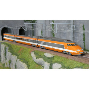 Ree Modeles TGV004S Set de 7 éléments TGV RECORD du MONDE 380Km/h N°16, SNCF, digital sonore, panto motorisés Ree Modeles TGV-00