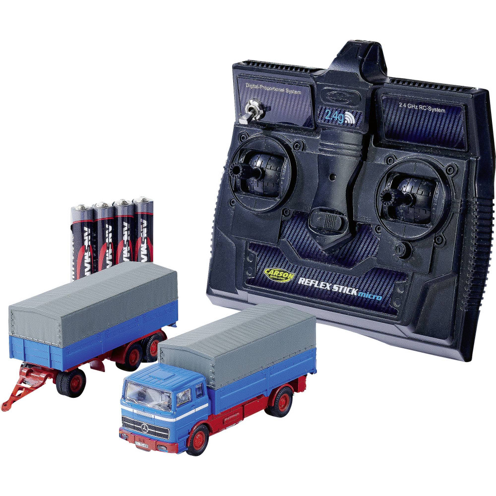 Camion bâché MB 1620 avec remorque 2.4GHz RTR 1/87 Carson 500504157 - 1 Camion bâché MB 1620 avec remorque 2.4GHz RTR 1/87 Carson 500504157 - 1