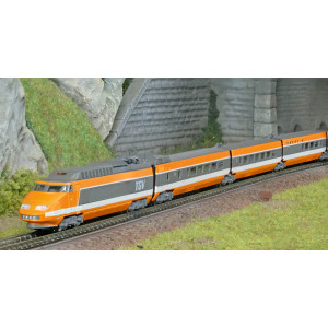 Azar T01-OR1A Coffret TGV Paris Sud-Est (PSE), record du monde, SNCF, orange, échelle Z AZAR Models AZAR_T01-OR1A - 1