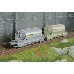 Jouef HJ6229 Set de 2 wagons trémies à bogies Taoos, VTG, Simotra Jouef HJ6229 - 2