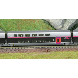 Kato 10-2132 Set de 5 voitures complémentaires TGV Euroduplex SNCF, InOui, N 1/160 Kato KATO_10-2132 - 5