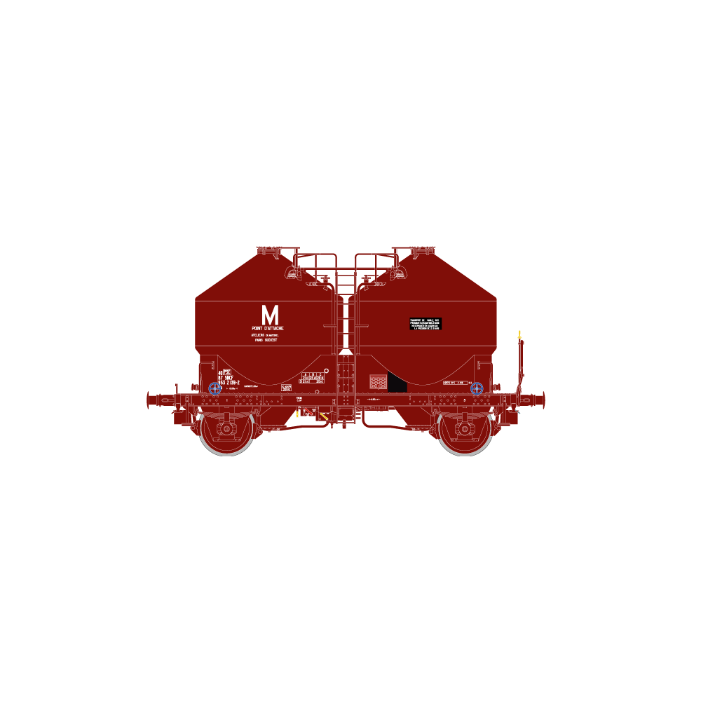 R37 HO43116 Wagons cimentier, M SNCF sable sec, ep. IV Rail 37 - R37 R37_HO43116 - 1