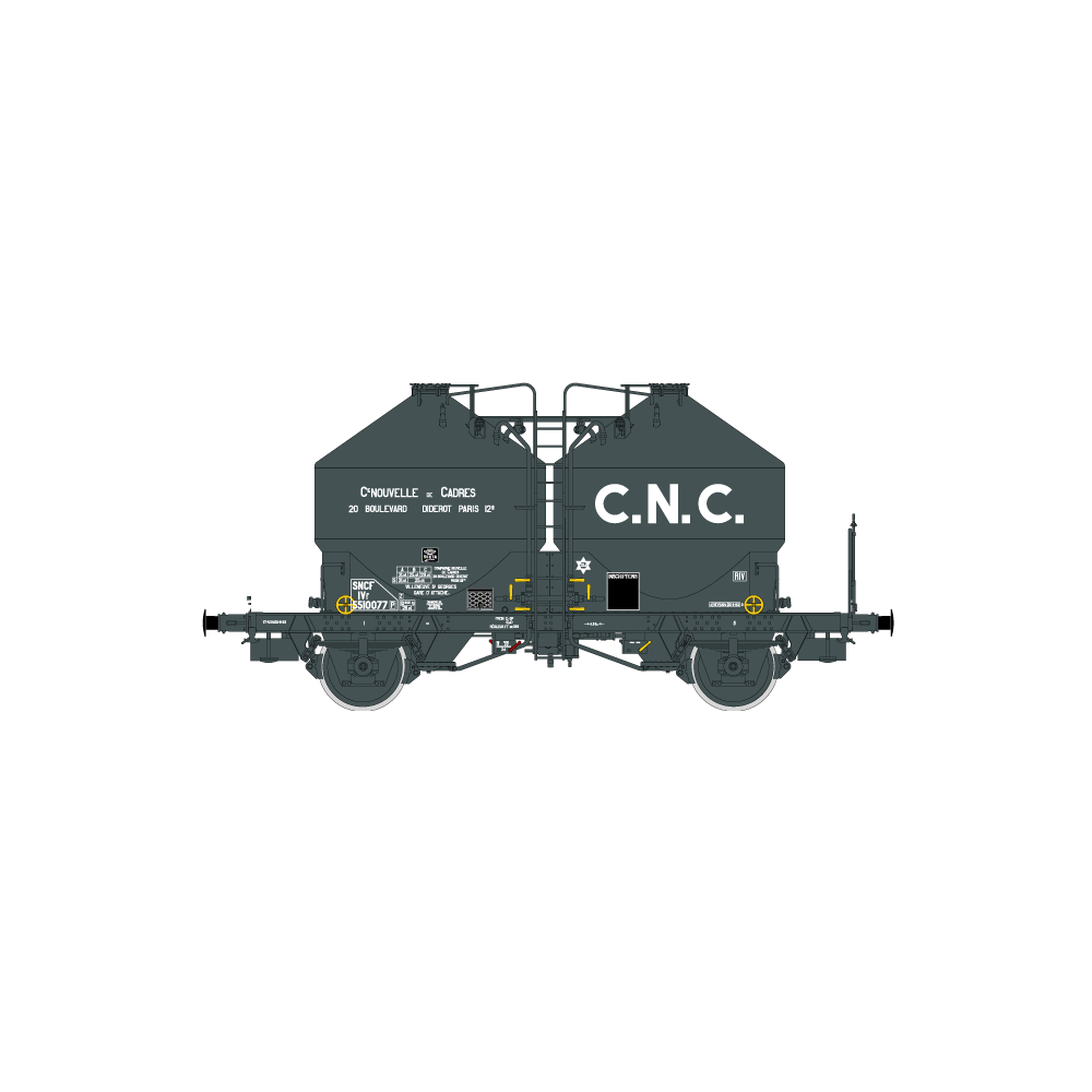 R37 HO43122 Wagons cimentier, C.N.C, ep. III Rail 37 - R37 R37_HO43122 - 1